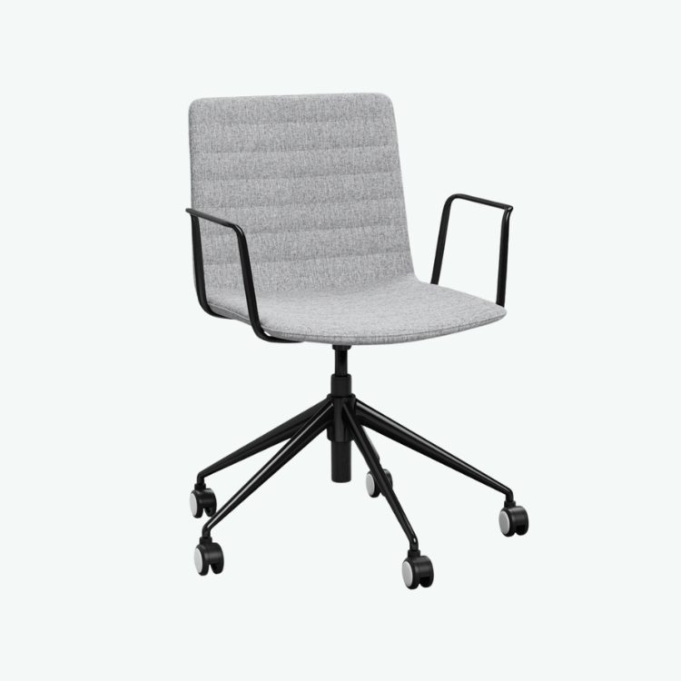 Pixel Swivel Chair With Arms - Light Grey