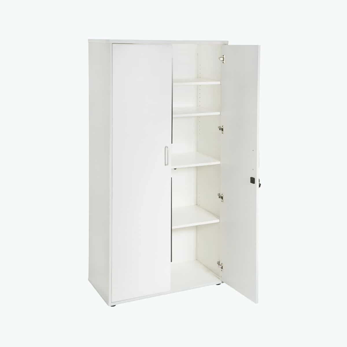 Rapid Worker Lockable Cupboard 1800H - White