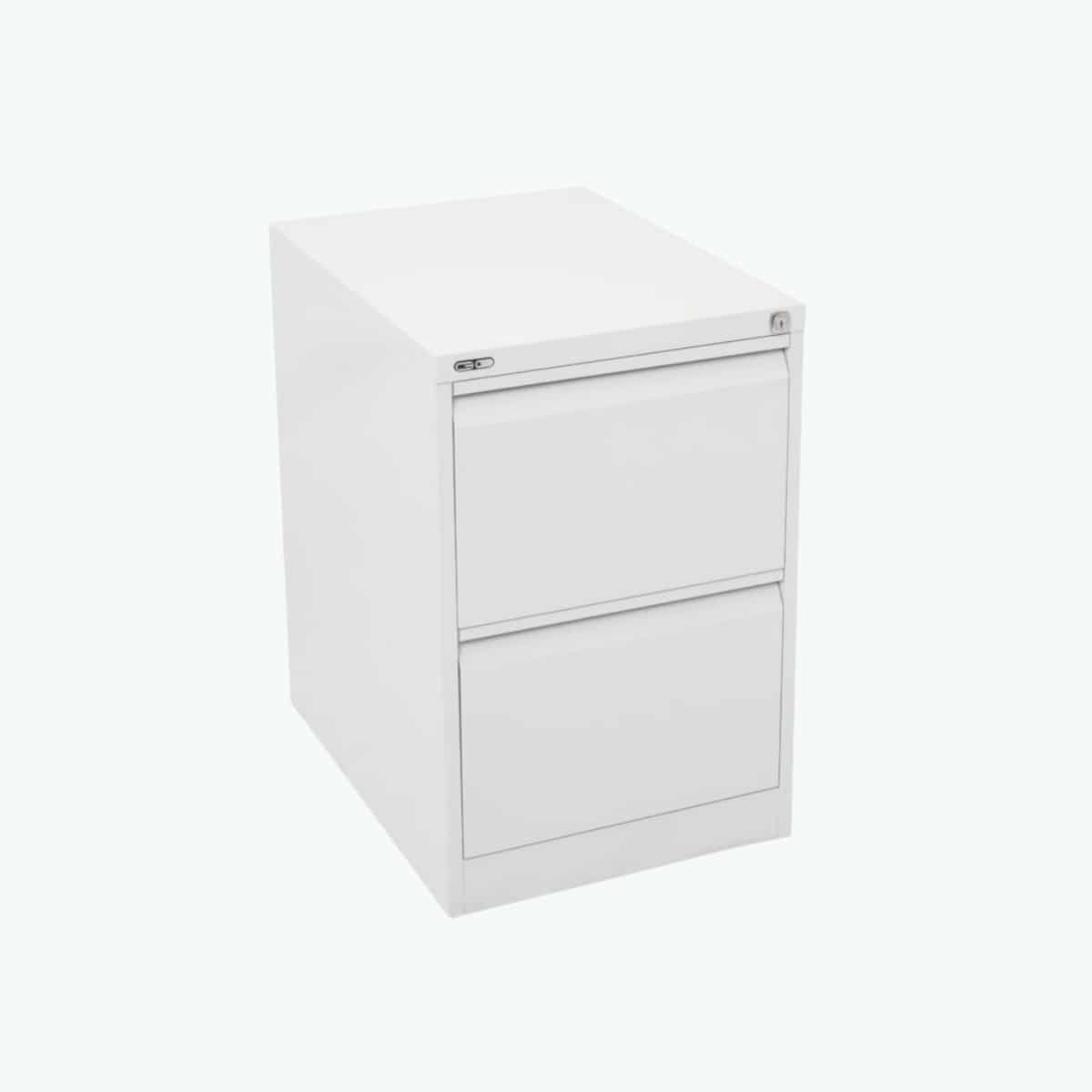 GO Vertical Filing Cabinet - White Satin