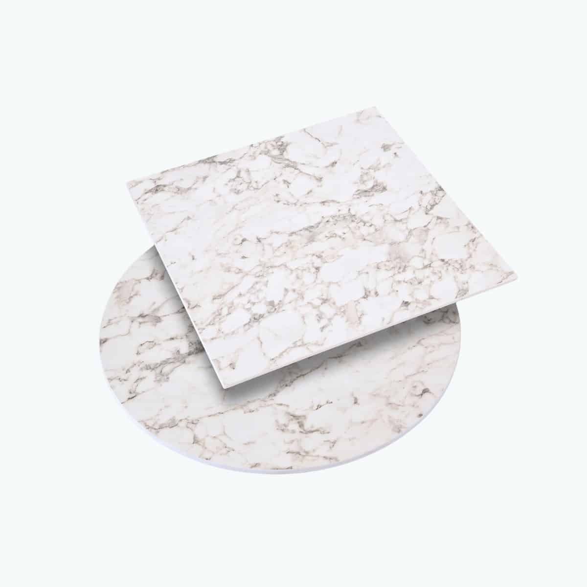 Crown Premium Compact Table Top – White Marble