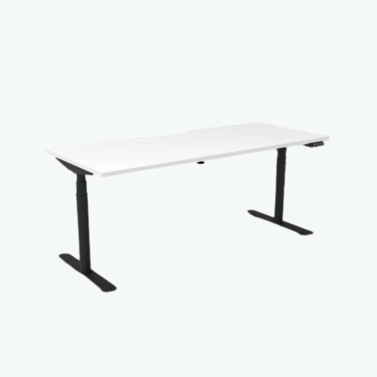 Halo Height Adjustable Single Workstation - White