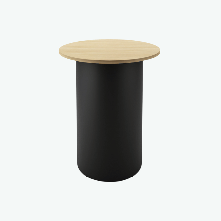 Drum-Base-High-Bar-Table-Black-Base-Oak-Top