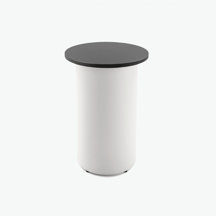 Drum-Base-High-Bar-Table-White-Base-Black-Top