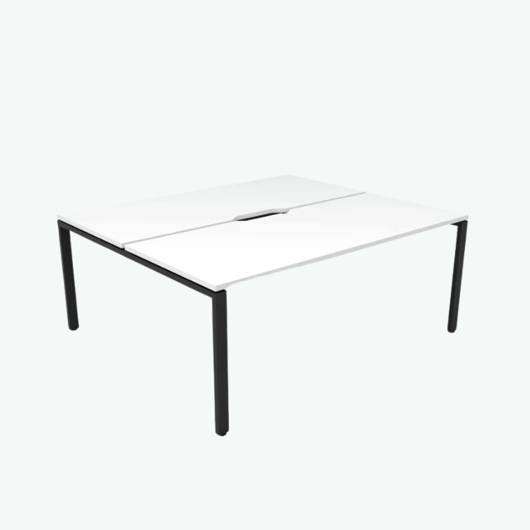 Profile Leg Back To Back Workstation - White