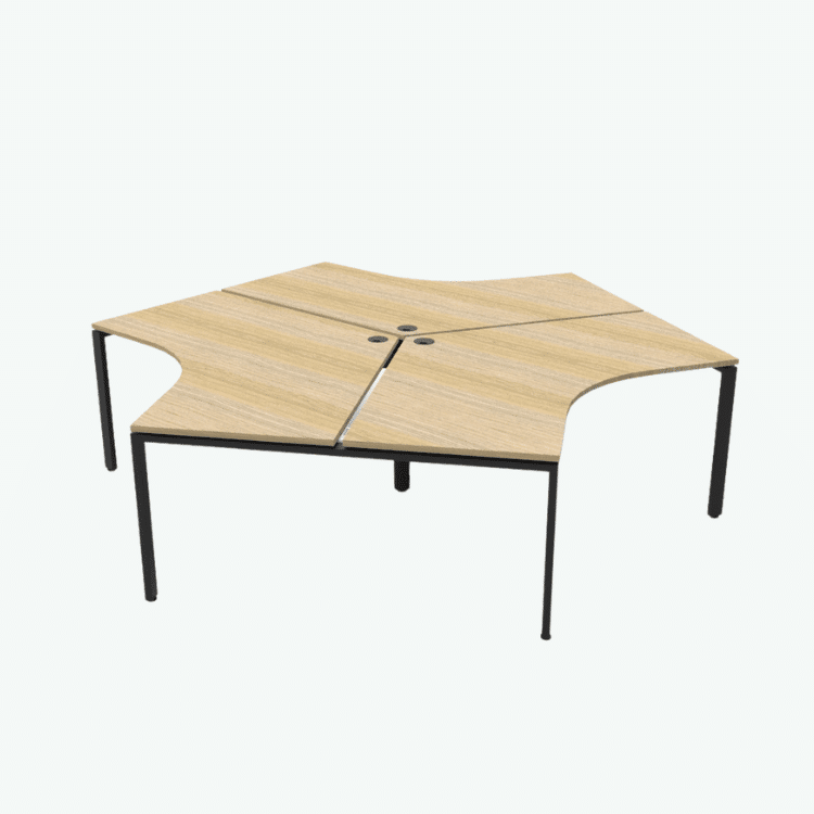 Profile Leg 3 Person Corner Workstation