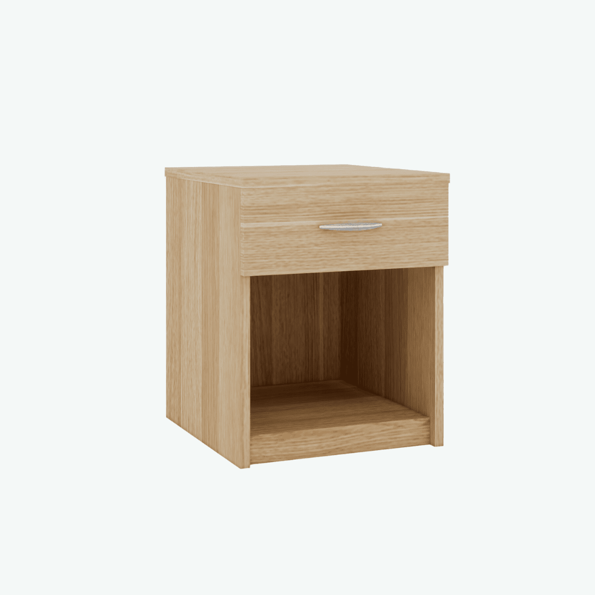 MCF Bedside Table With Top Drawer - Natural Oak