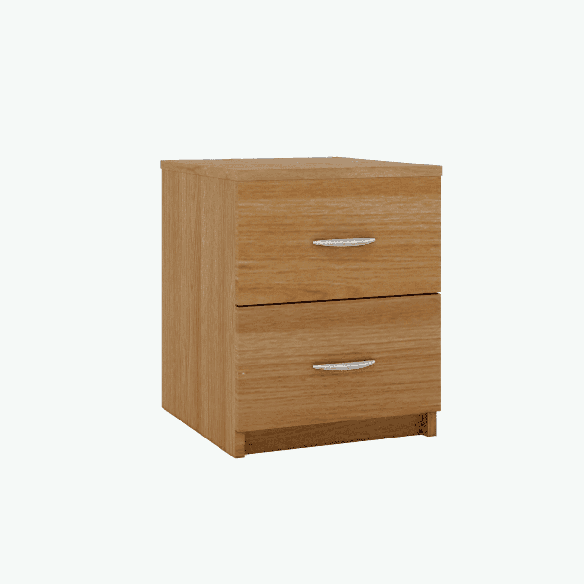MCF Bedside Table With 2 Drawers - Elegant Oak