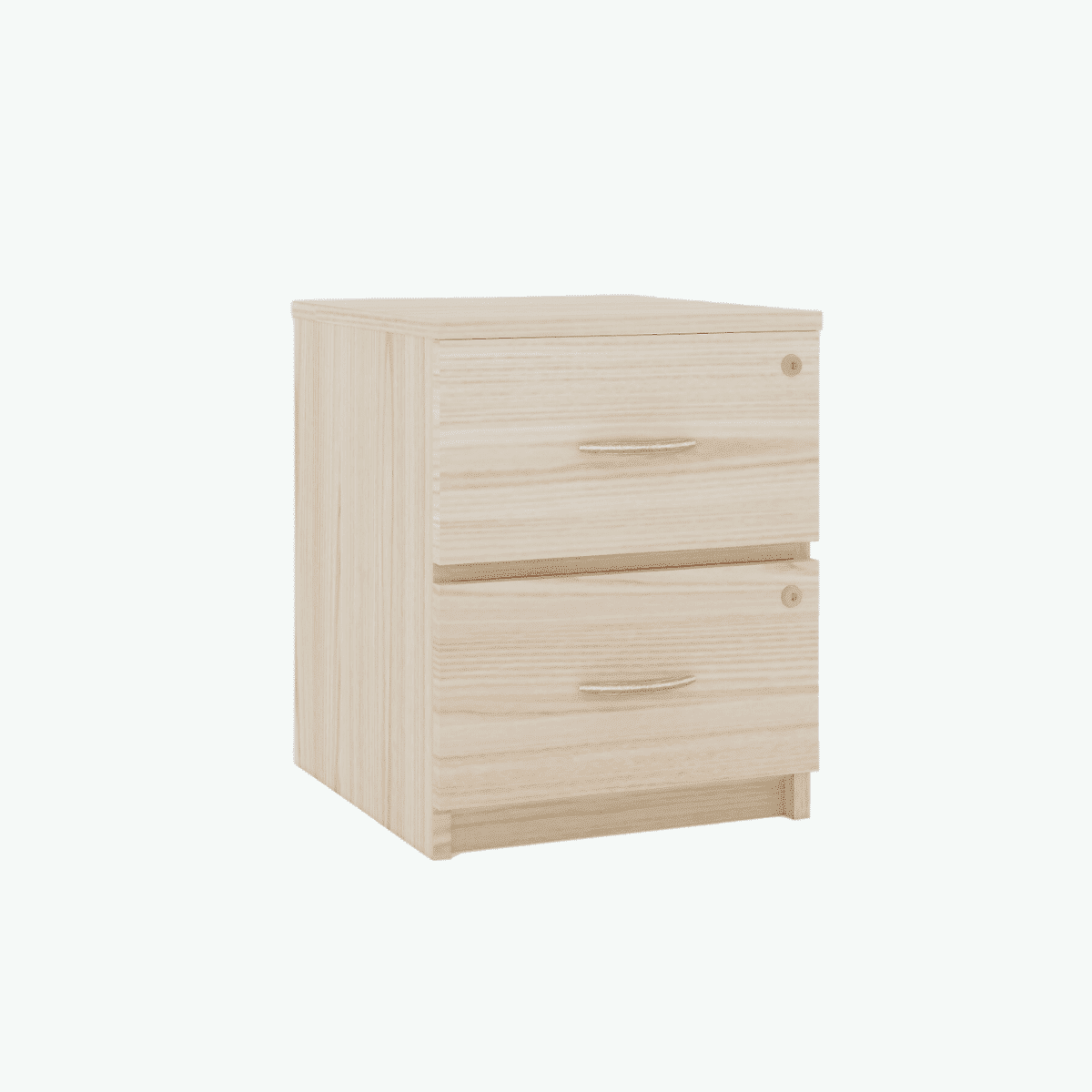 MCF Bedside Table With 2 Drawers (Lockable) - Milkwood