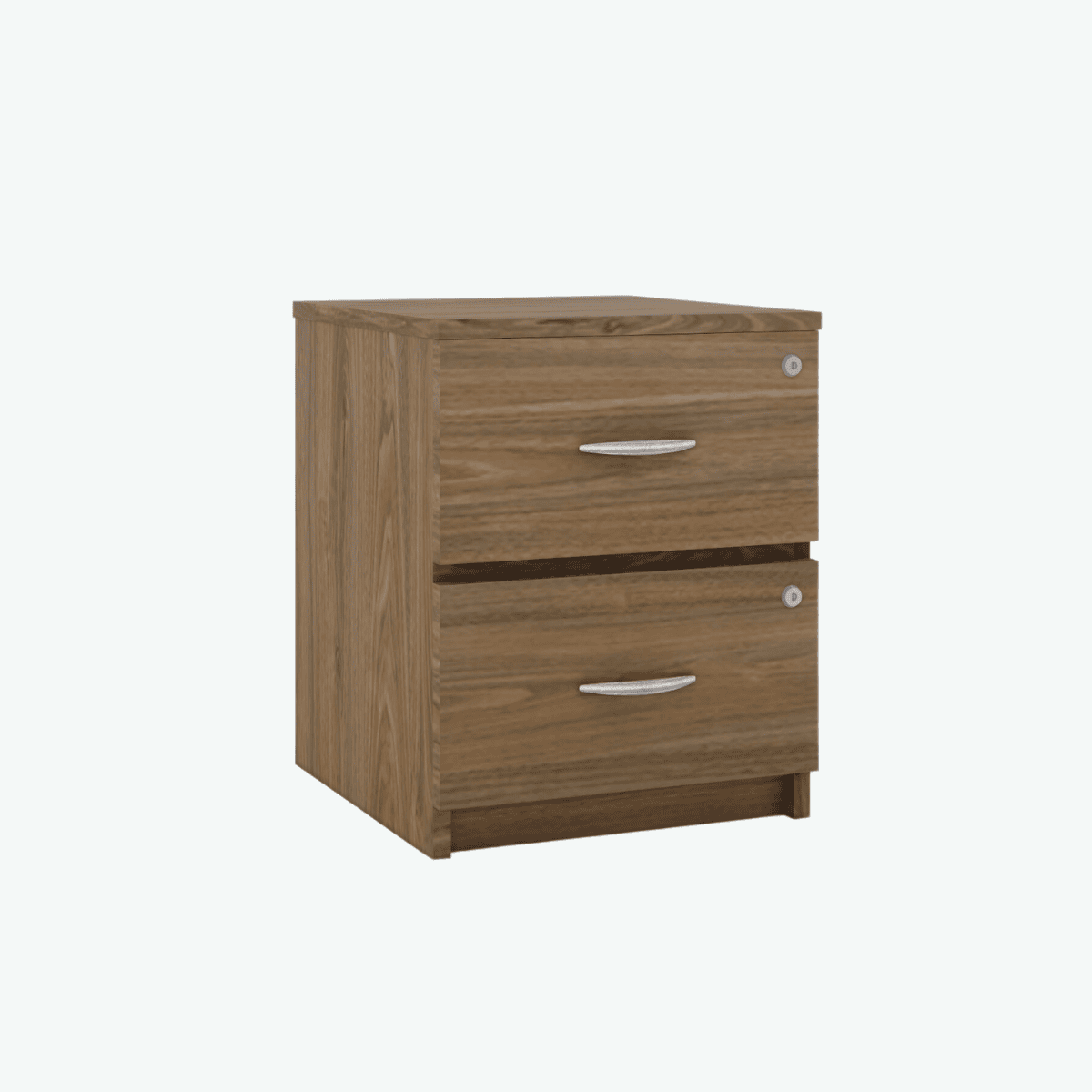 MCF Bedside Table With 2 Drawers (Lockable)