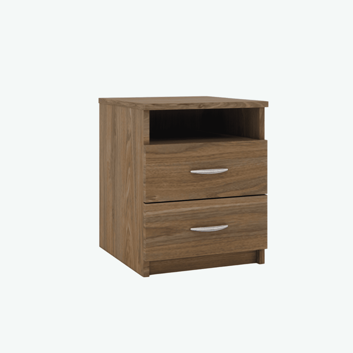 MCF Bedside Table With 2 Drawers And Shelf