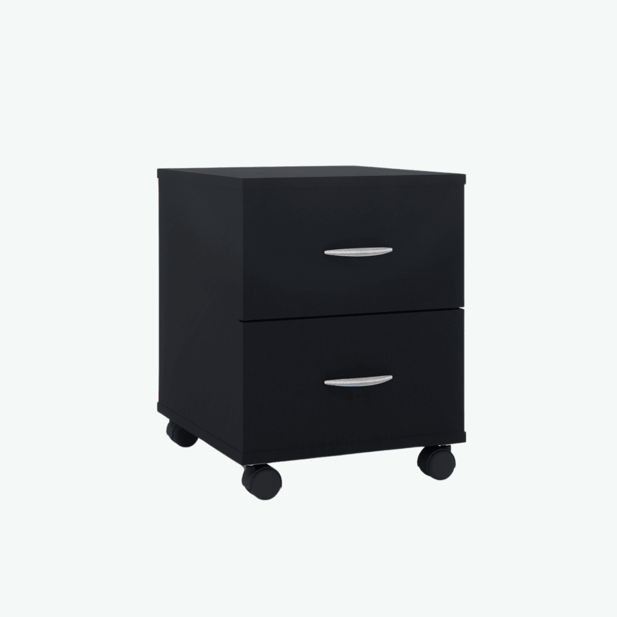 MCF Bedside Table With 2 Drawers And Wheels - Terril