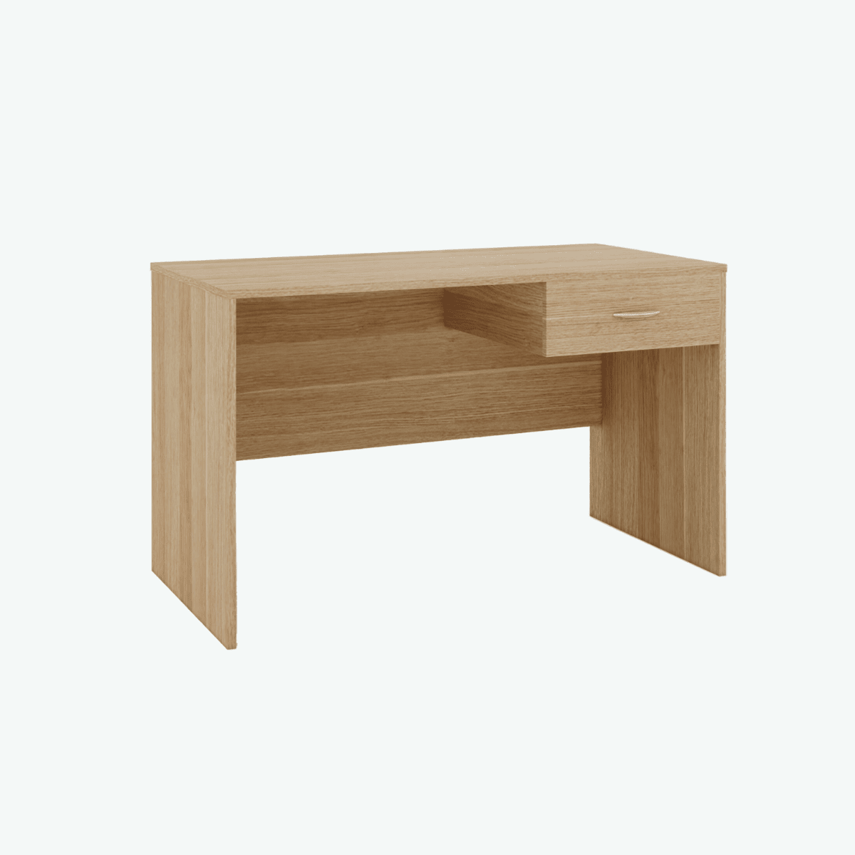 MCF Desk With Drawer - Natural Oak