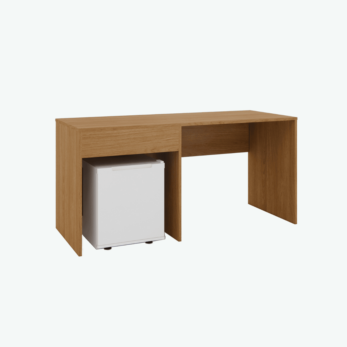 MCF Desk & Fridge Combo - Elegant Oak