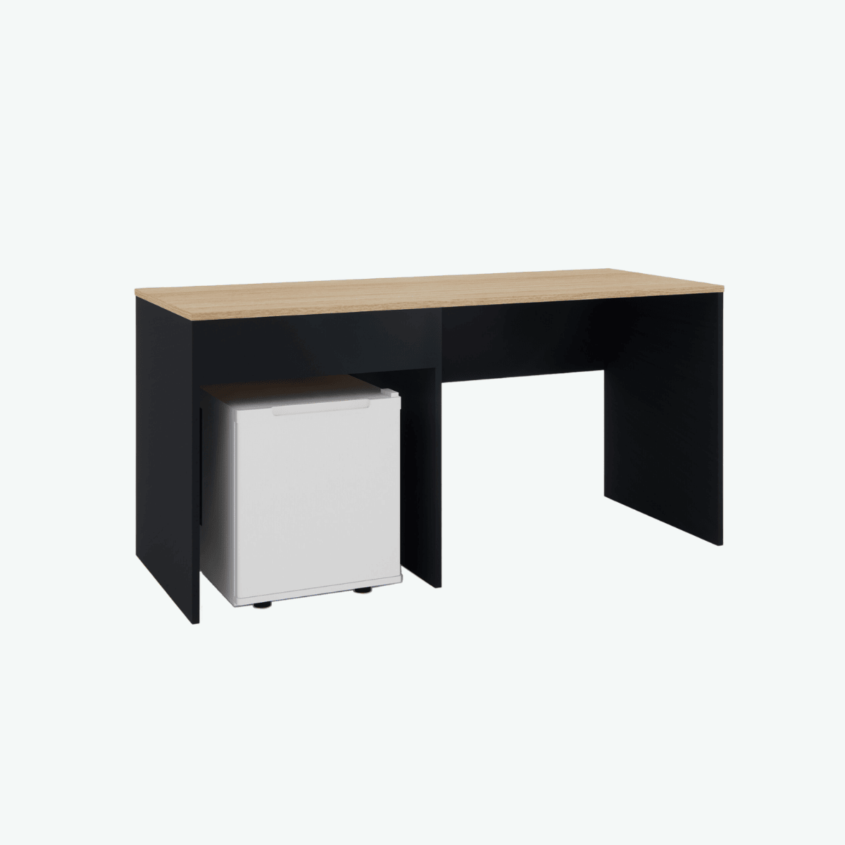 MCF Desk & Fridge Combo - Terril & Classic Oak