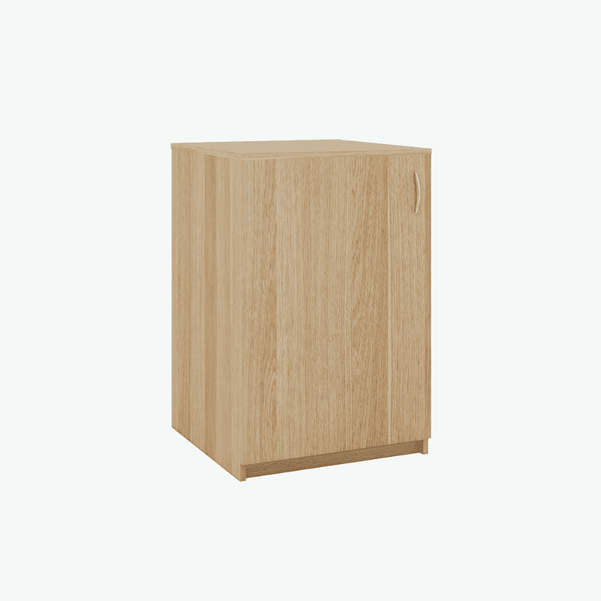 MCF Fridge Hutch With Door - Natural Oak